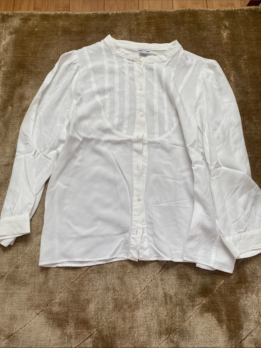 White Women's Button-Front Blouse